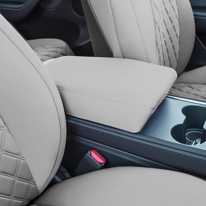 FH Group Custom Fit Car Seat Covers Specifically Made for 2020-2025 Tesla Model Y Ultraflex Neoprene Water Resistant Automotive Seat Covers - Front Set Solid Gray