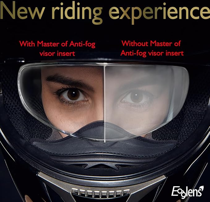Universal Motorcycle Full Face Helmet Shield Anti Fog Film,Clear Visor Lens Insert Fog Resistant Waterproof Sticker