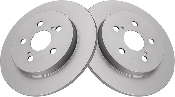 TRQ Rear Brake Rotor Set Compatible with 11-14 Lexus 09-10 Pontiac 09-20 Toyota