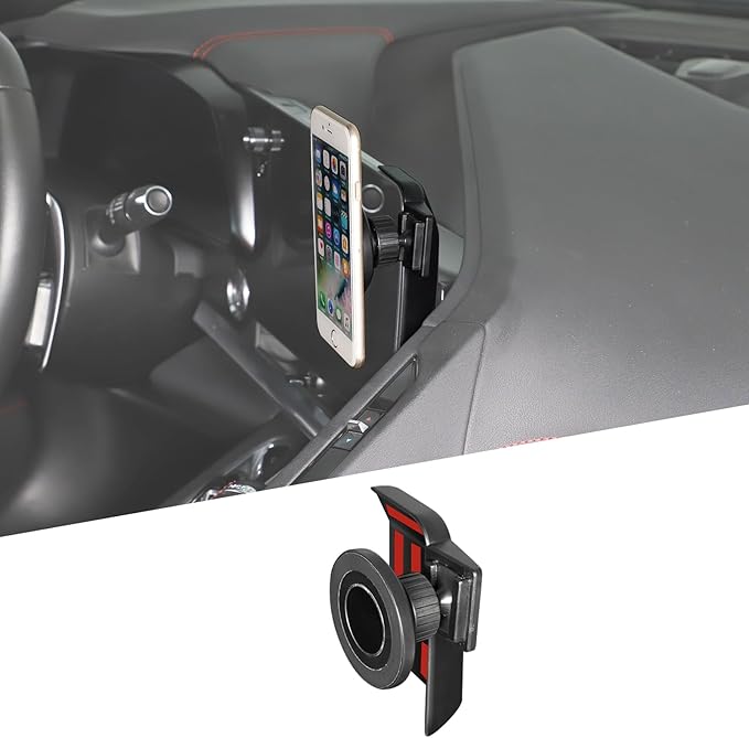 Car Phone Mount Compatible with Chevrolet Corvette C8 2020-2025, Cell Phone Holder for Center Console Navigation Screen, Handsfree Car Phone Stand