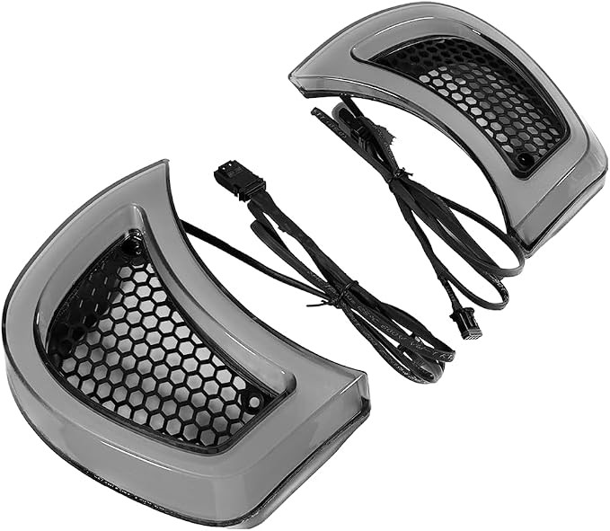 Turning Blinker Lights Headlight Vent Accent LED Indicator Tracer for Harley Touring Road Glide Models 2014-2023 (Smoke)