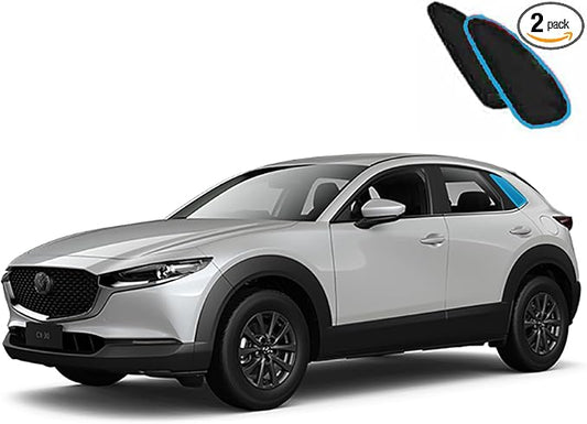 Custom Magnetic Mesh Sunshade for Mazda CX30 2020-2025, Side, Rear & Port Windows Sun Blind for Baby Protection, UV/Heat Reduction,Privacy Shield (2 pcs Quarter Window Shades)