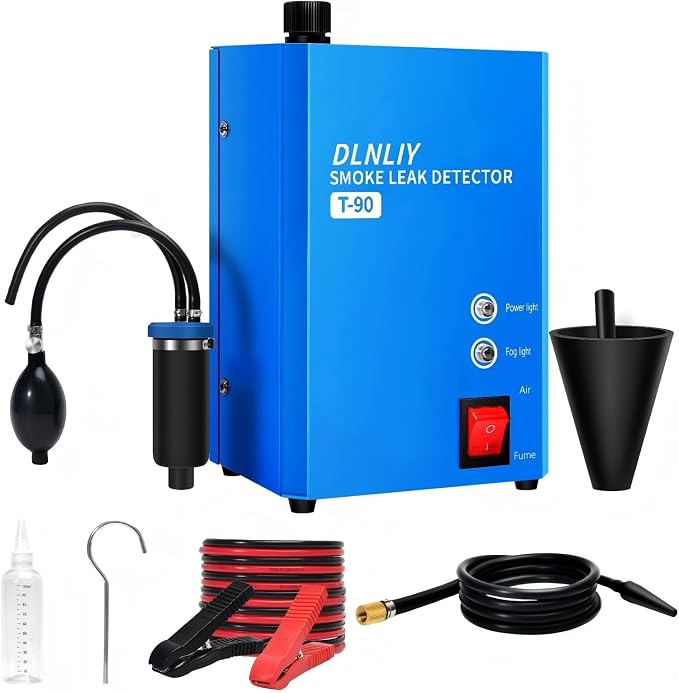 Smoke Machine Automotive Leak Detector - 12V DC EVAP Vacuum Smoke Leak Detector Tester for Pipe System,Pipeline Fuel Leakage Detector Diagnostic Tester for Car/Motorcycle/Truck/Boat,Built-in Air Pump
