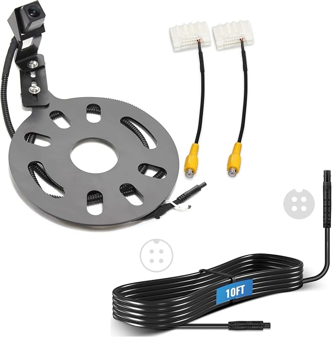 EWAY Classic 3.0 Adjustable Spare Tire Backup Camera w/ 10FT 4PIN Extension Cable for Jeep Wrangler JK JKU Rubicon Sahara 2007-2018, Heavy-Duty Metal Housing Rear View Reverse Aftermarket Camera