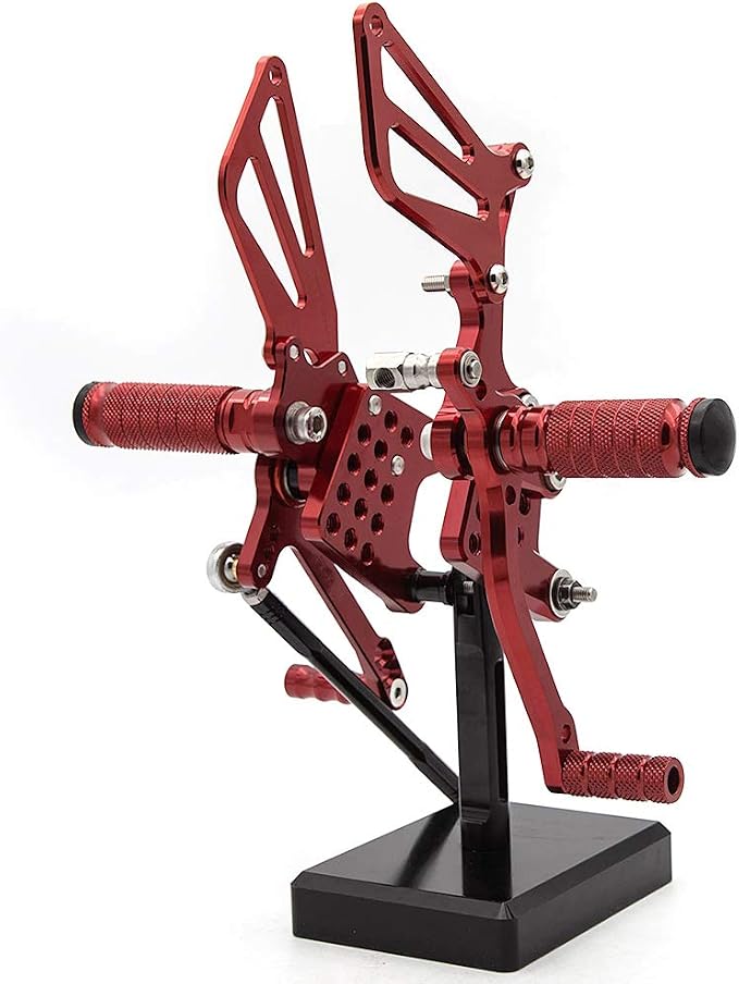 PROCNC Motorcycle Aluminum Rearsets Foot pegs Rear sets Footrest Fit for Suzuki GSXR1000 2000 2001 2002 2003 2004 GSXR750 1996-2005 SV650/SV650S SV1000/S 1998-2014 GSX600 2000-2005 (Red)