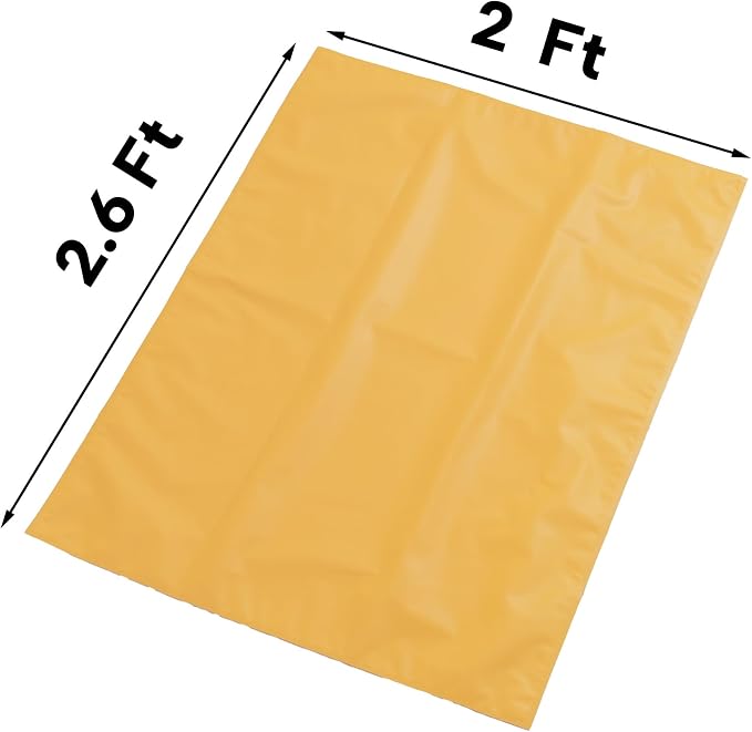 20KV EVA Electrical Insulating Blanket, 2'×2.6' High Voltage Safety Insulation Cover with 4 Insulated Fixing Clips for Live Electrical Maintenance