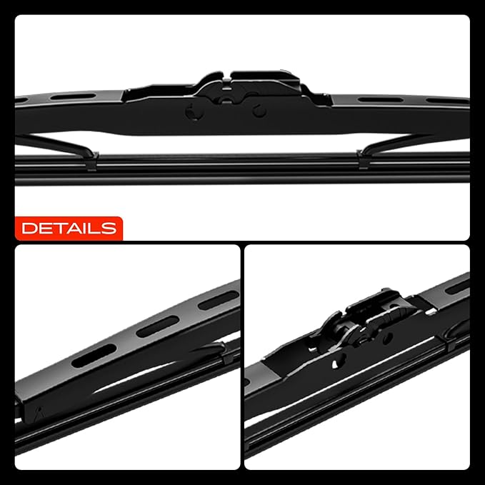 A-Premium 24"+20"+13" Windshield Wiper Blades Compatible with Land Rover LR2 & Ford Taurus X - Front Rear Wipers Blade Set for TL2/Hook Arm Connector, with Wear Indicator & Towel (Pack of 3)
