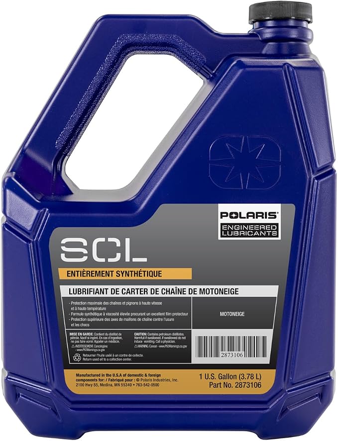 Polaris 2873106 SCL Full Synthetic Snowmobile Chaincase Lubricant 1 Gallon
