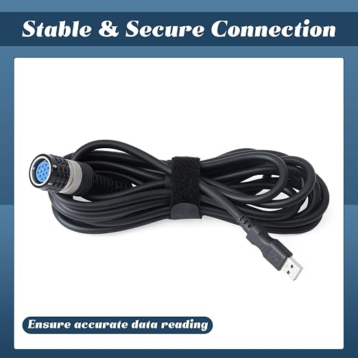 88890305 Scanner Diagnostic Cable USB Adapter Connector Compatible with Volvo Truck Excavator Automotive Vehicle Parts, Replace for VOCOM 88890300 for VOCOMII 88894000 12-Pin