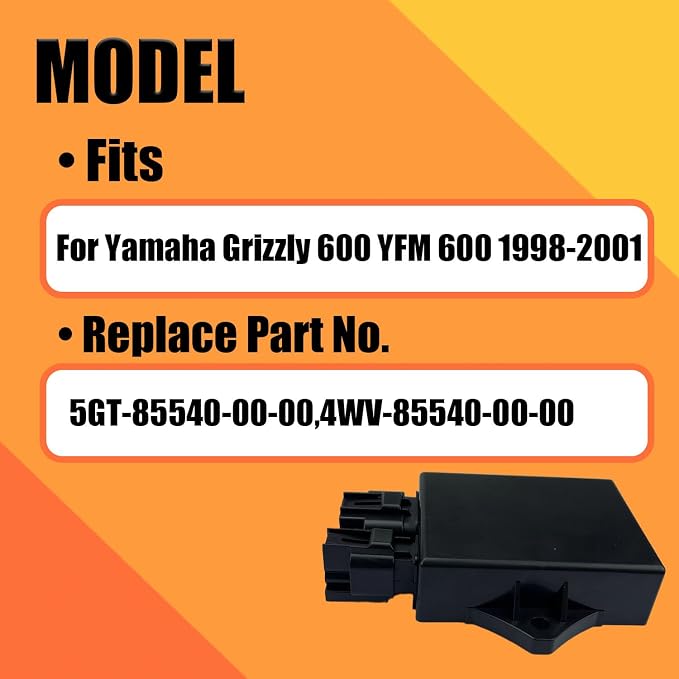 CDI Box Compatible with Yamaha Grizzly 600 YFM 600 1998-2001Replace Part Number. 5GT-85540-00-00,4WV-85540-00-00