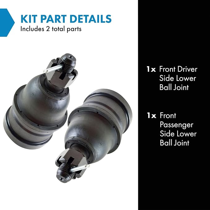 TRQ Front Lower Ball Joint Set Compatible with 1988-1992 Chevrolet C1500 1992 C1500 Suburban C2500 C2500 Suburban C3500 GMC