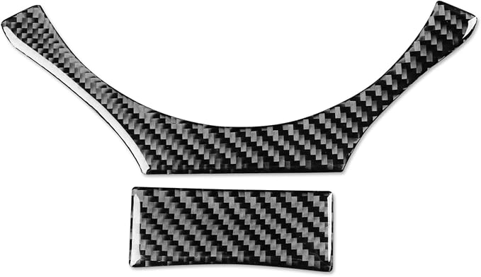 Soft Carbon Fiber Car Interior Steering Wheel Trim 2/Piece Decorative Sticker for Lexus RC300 350 200T 15-24 IS250 13-20 Carbon Fiber Interior Accessories