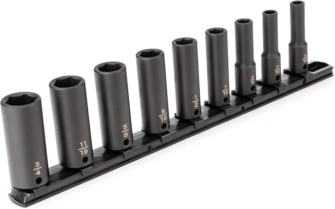 TEKTON 3/8 Inch Drive Impact Socket Set, 9-Piece | SID91101