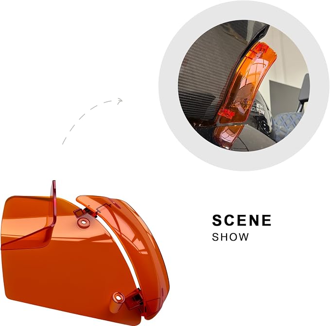 Side Wings Wind Air Deflector Fairing Fit for Harley 2024-2026 CVO Road Glide ST FLTRXSTSE 2024-2026 Road Glide FLTRX 2023-2025 CVO Road Glide FLTRXSE (Orange)