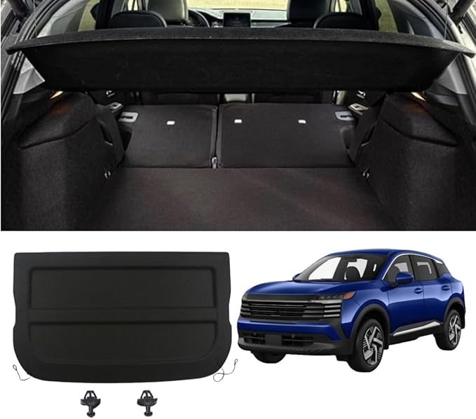 Cargo Board Cover Compatible with Nissan Kicks 2025 2026 (Not Kicks Play) Shield Security Shade Privacy Screen Tonneau Luggage Cargo Trunk Organizers (Not for 2025 Nissan Kicks Play)