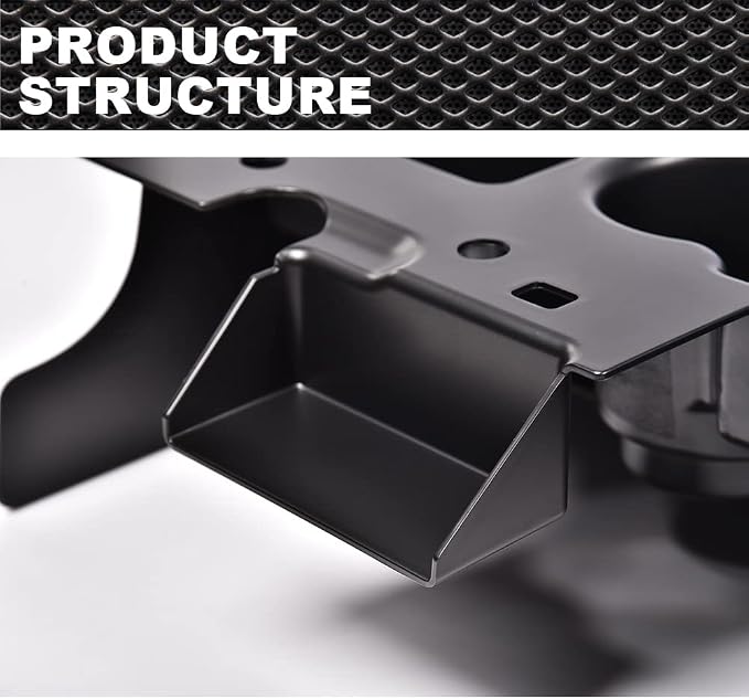 CROSSDESIGN Center Console Cupholder Compatible with 1999-2001 Ford Super Duty Truck - F250 / F350 / F450 / F550
