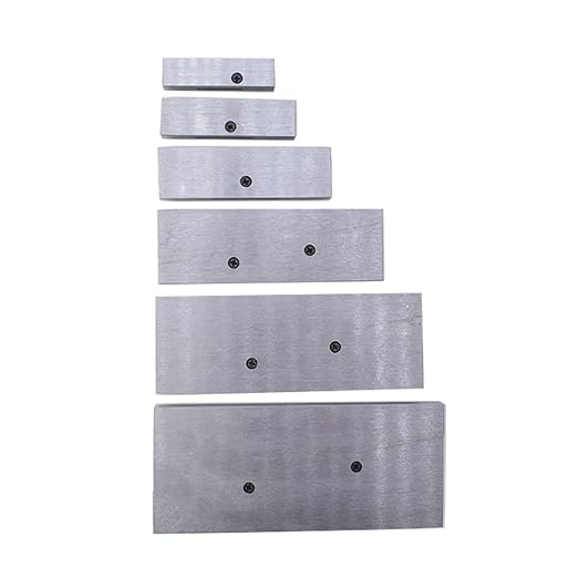 findmall 6 Pcs Adjustable Parallel Set 3/8" - 2-1/4" Hardened Steel Accuracy Parallels Set for Layout Inspection Stop Work Set-Up Etc