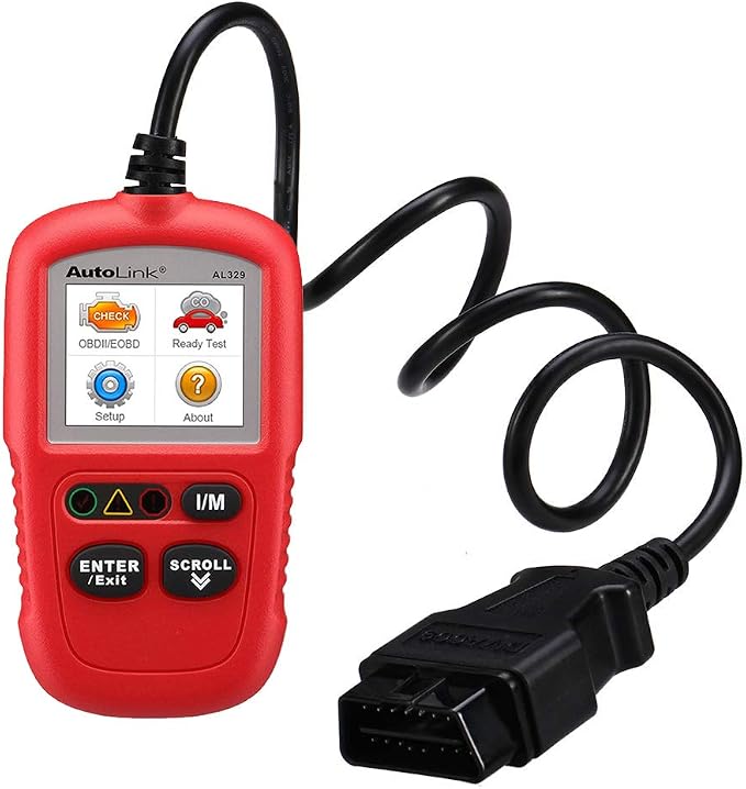 Autel AutoLInk AL329, I/M Readiness Key, OBD2 Code Reader, Retrieves VIN CALID and CVN, Freeze Frame Data, Turns Off MIL