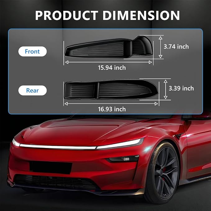 4 PCS Door Side Storage Box Compatible with 2025 2026 TES-la Model Y Juniper, [Durable & Sturdy] TPE Door Side Pocket Organizer Tray, Front & Rear Side Organizer Tray Protector Liner Black