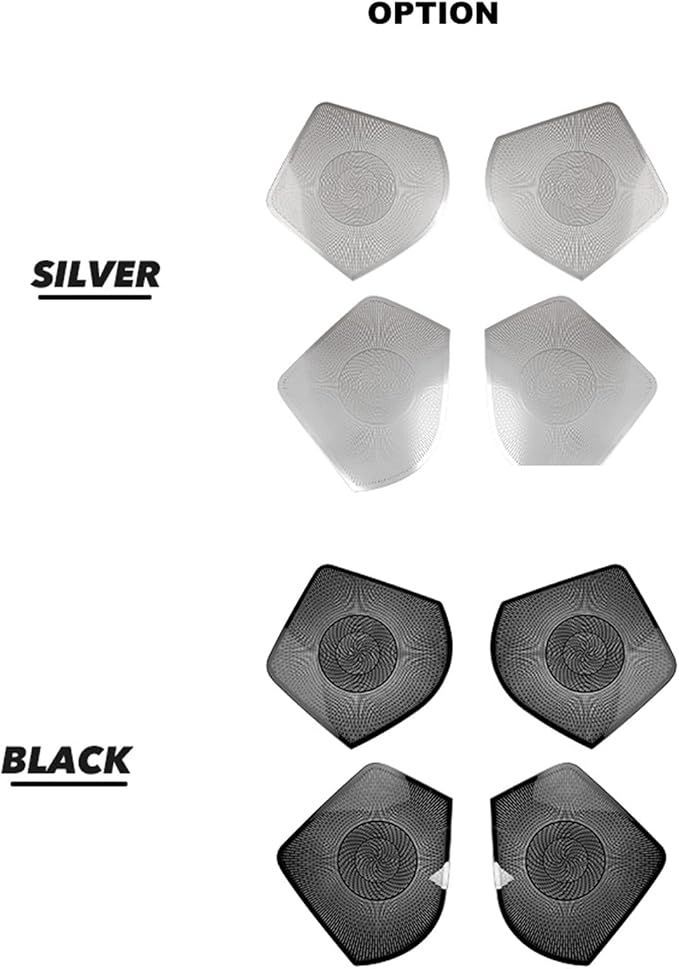 Stainless Steel Door Speaker Decoration Covers Trim Compatible with KIA Soul 2020-2025 Accessories (Black)
