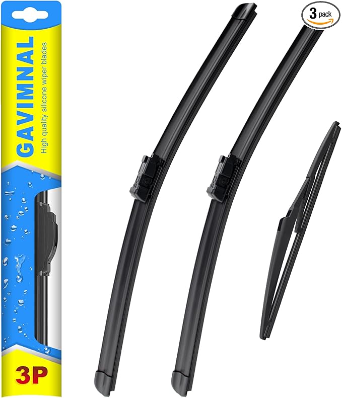 Gavimnal® 22"+20"+10" Silicone Wiper Blades Replacement For Jeep Renegade 2015-2024,All-Season Front Rear Windshield Wiper Blades(Set of 3)