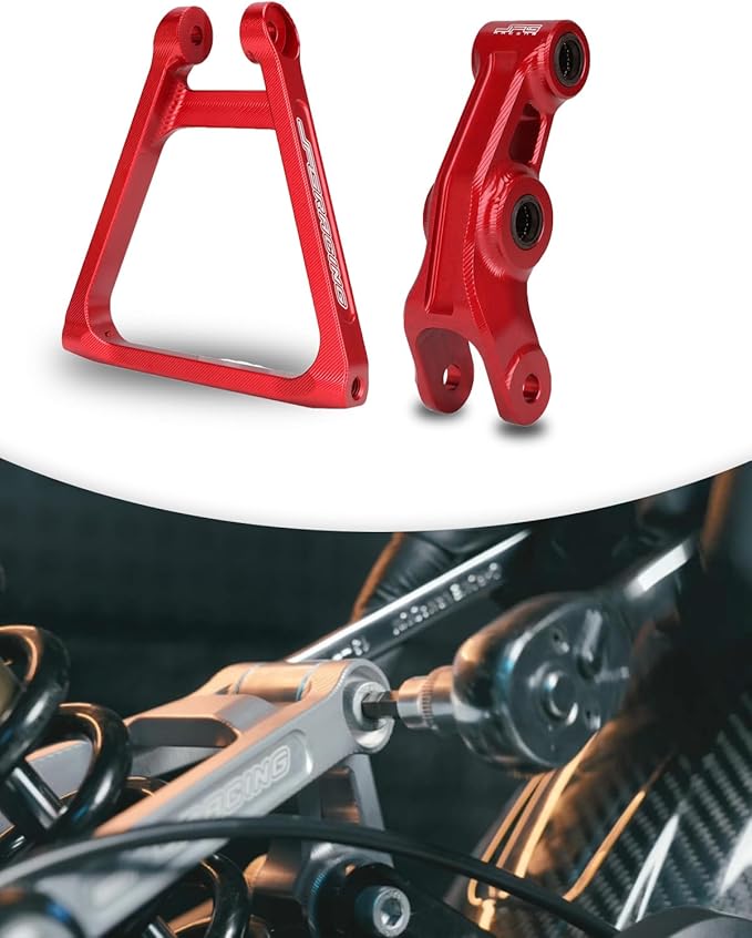 JFG RACING Sur Ron Suspension Linkage & Triangle Link Kit Set Rear Shock Link for Sur Ron X X160 X260 Electric Dirt Bike, ROSE RED