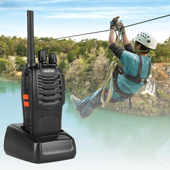 Radtel RT88 Rechargeable Walkie Talkies Long Range Handheld License-Free Two Way Radio 16CH Handsfree USB Charging LED Flashlight (4 Pack)