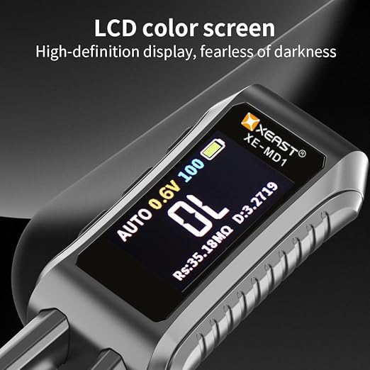 10KHz LCR Meter Tweezer Digital Smart SMD Tester Mini ESR Meter, Capacitance Inductance Continuity Resistor Voltage Diode Tester 9999 Count Electronic Component Analyze Portable Tools