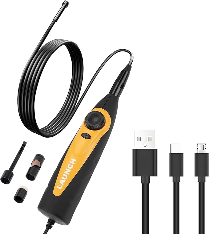 LAUNCH X-431 VSP-100 Endoscope Work with X-431 Tablet 5.5mm Ultra-Thin Digital HD USB Video Inspection Camera Multi-Angle Imaging One-Click Snapshot IP67 Waterproof Borescope Videoscope