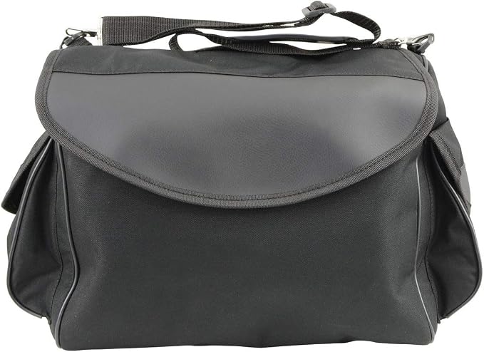 Milwaukee Leather SH630 Medium Black Textile Motorcycle Sissy Bar Duffle Bag - Medium