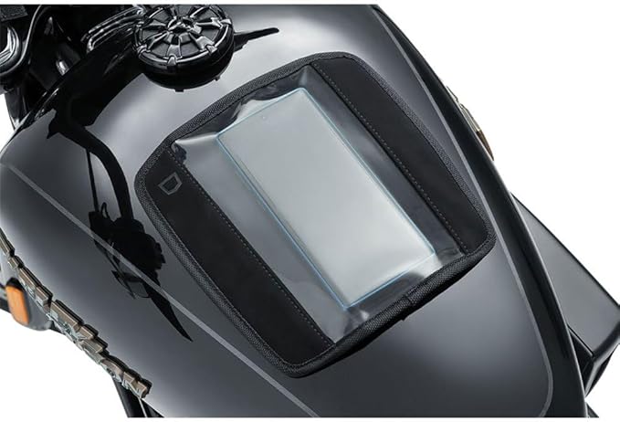 Kuryakyn 5796 Motorcycle Accessory: Quick-Stash Water Resistant GPS Device/Phone Holder Magnetic Pouch for Steel Gas Tanks, XL, Black