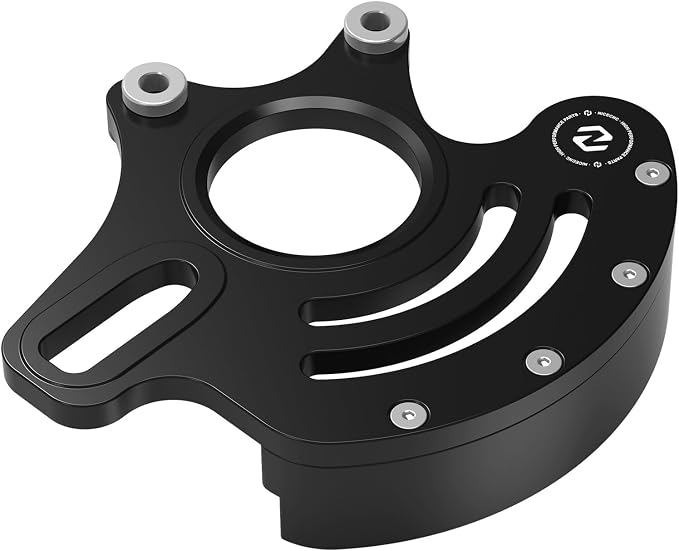 NICECNC Rear Caliper Bracket Disc Brake Guard 11mm Aluminum Compatible with Yamaha YFZ450R 2009 2010 2011 2012-2022, Black