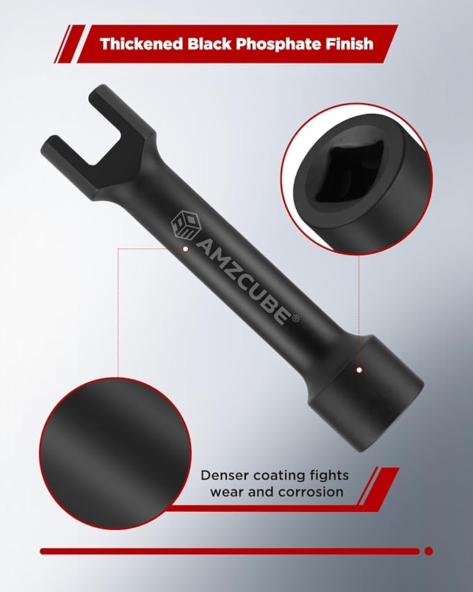 1/2" Drive 3/4" (19mm) Socket of Strut Channel, 12-Point 5-inch Cr-V Deep Impact Socket, Anti-Break and Black Phosphate Finish, Fits 1-5/8″, 2-7/16″ & 3-1/4″ Strut Channels