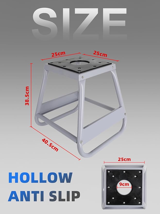 Dirt Bike Stand,Universal Detachable Anti Slip 450Lbs Capacity Motorcycle Panel Lift Box Stand for Motorcycle & Powersports Maintainence-Gray