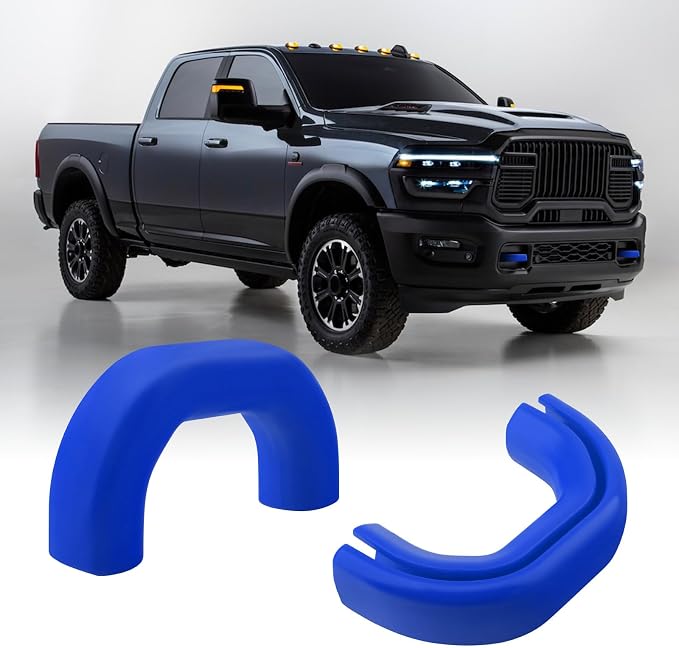 Front Tow Hooks Covers for RAM 2500/3500 2019-2026, Hitch Cover Customized Car Tow Hooks Compatible with RAM 2500/3500 Accessories 2019-2026 (Blue)