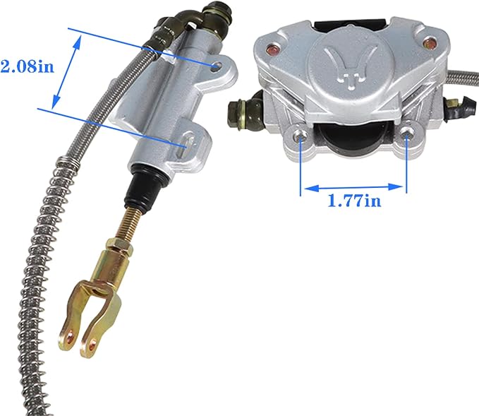 32inch/815mm Rear Axle Assembly Kit with Shaft & Hub & Chain & Brake Master Cylinder Replacement for Go Kart ATV