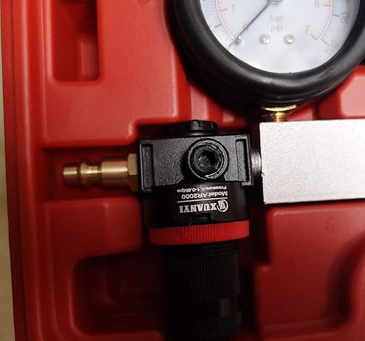 Cylinder Leak Down Tester,Compression Test kit - Engine Cylinder Dual Gauge Leakdown Tester kit Diagnostics Tool.