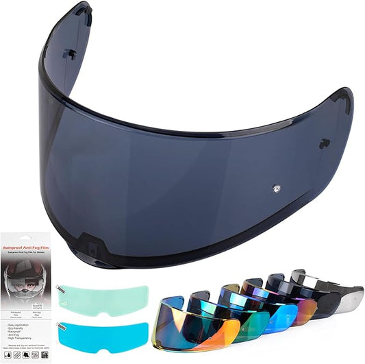 XINGWU Motorcycle Helmet Visor for Sedici Strada 2 Strada 3 LS2 FT2 VECTOR FF801 FF397 with Anti-fog Rainproof Helmet Film Face Shield Motorcycle Helmet Accessories Visor Replacement (Black)