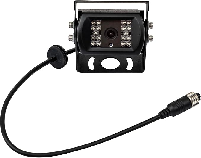 Buyers Products 8883101 Heated Night Vision Backup Camera with Audio, IP69K Waterproof Truck & Trailer Rear View Camera, 120 Wide Angle, 4-Pin Connection, Standard Bracket Mount Add-On