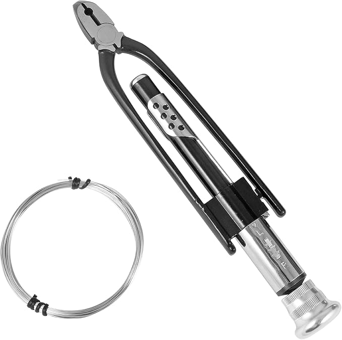 6 Inch Reversible Wire Twister Pliers with 164Ft Stainless Steel Safety Wire .032,Safety Wire pliers,Left and Right Twists,Wire Twisting Tool Lock Wire Pliers for Vehicles Machinery and Aircraft