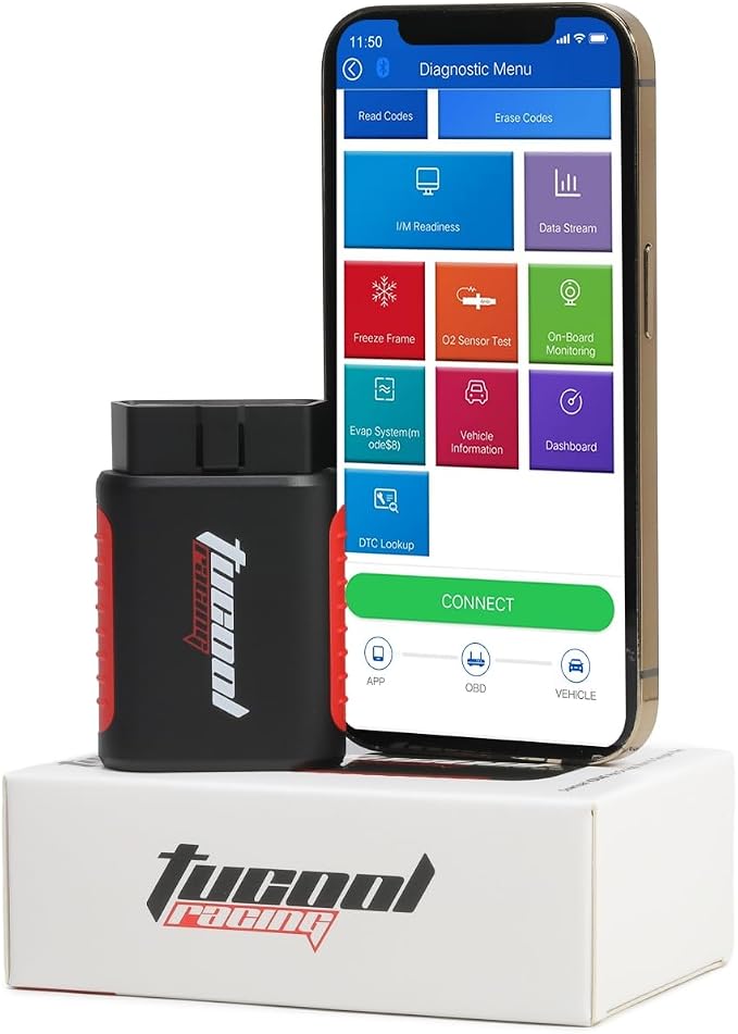 KDIAG OBD2 Scanner Diagnostic Tool, Car Code Reader for iOS & Android, Full System Auto Scanner for OBDII 1996+ Vehicles