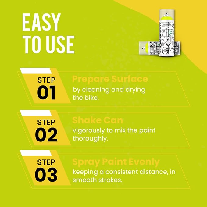 Spray.Bike Spray Paint | Designed Mainly for Bicycles | Multi-Use Acrylic Spray Paint for Metal, Plastic | High Coverage Bike Paint, 400ml