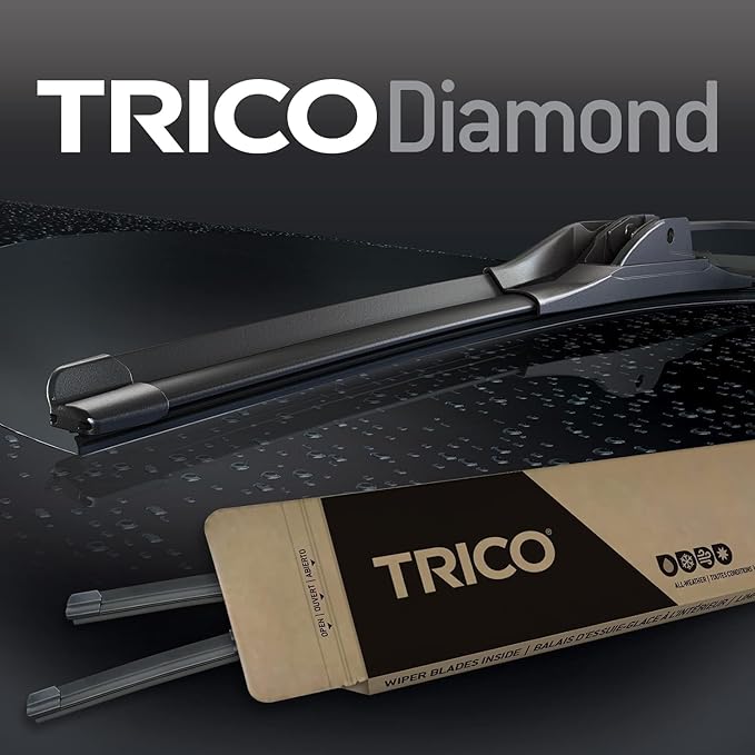 TRICO Diamond 22" + 17" Super Premium Automotive Replacement Windshield Wiper Blades (Set of 2), Passenger and Driver Side All-Weather Beam Wiper Blades for Select Vehicle Models (Item #25-2217)