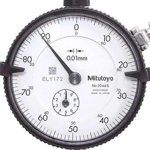 Mitutoyo 2046S, 0.01mm X 10mm Dial Indicator, 0-100, Lug Back, Series 2, 8mm Stem | Lug Back, Series 2, 8mm Stem
