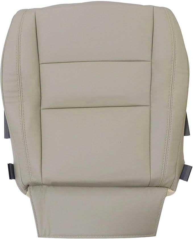 SecosAutoparts Front Driver & Passenger Side Bottom Non-Perforated Leather Replacement Seat Covers Tan Compatible with Jeep Grand Cherokee 2011-2016 Compatible with Dodge Durango 2011-2018