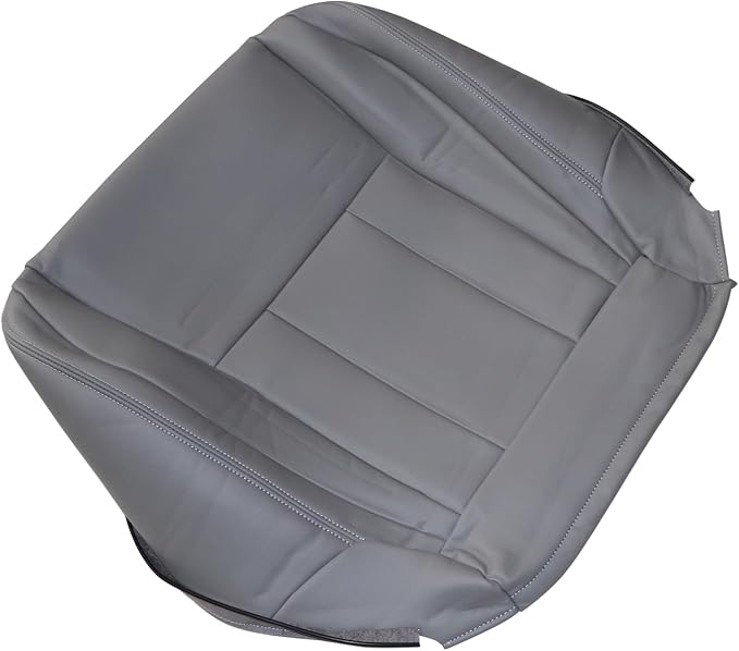 SecosAutoparts Driver & Passenger Side Bottom Leather Seat Cover & Foam Cushion Compatible with Toyota 4Runner 1996 1997 1998 2000 2001 Gray