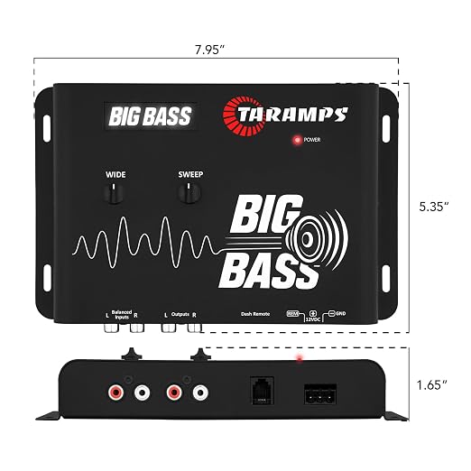 Taramps Big Bass DSP Car Audio Processor Deep Bass Enhancer with Adjustable Frequency and Sweep Controls Subwoofer Impact Booster for Powerful Car Audio Systems