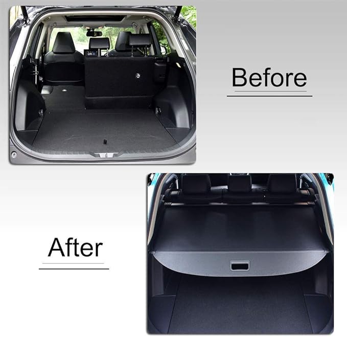 kaungka Cargo Cover for 2016 2017 Hyundai Tucson 2018-2021 Retractable Trunk Shielding Shade Black (Updated Version:There is No Gap Between the Back Seats and the Cover)