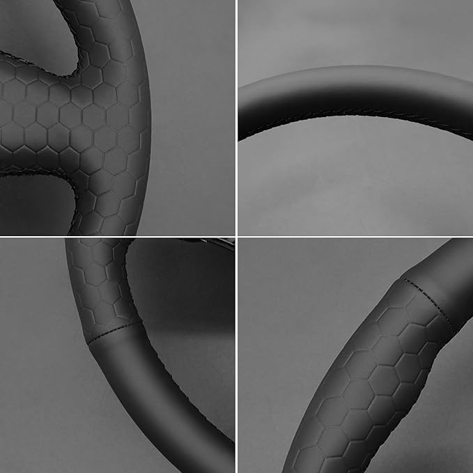 MEWANT Hand Stitch Steering Wheel Cover for Toyota RAV4 1998-2003 / Celica 1999-2006 / Corolla 2003-2008 / Matrix 2002-2008 / MR2 1999-2007 / Supra/Caldina, Custom Fit DIY Wrap Interior Accessories