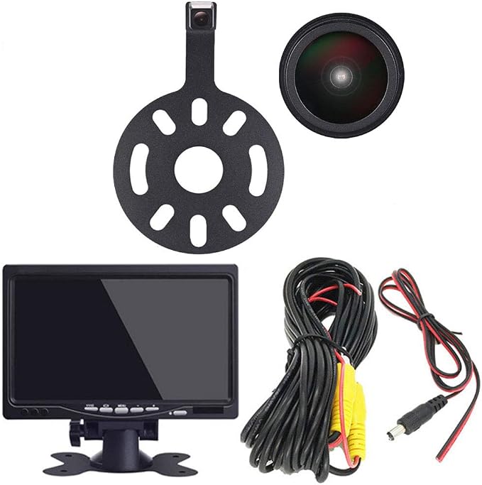 HD 720p 1000 TV Lines Car Rear View Backup Camera Waterproof Reverse Camera+7" inch TFT LCD Monitor for Jeep Wrangler/Willys/Unlimited/Sahara Spare tire Rubicon 2007-2015